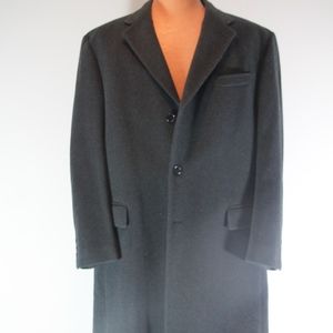 DONNA KARAN SIGNATURE Cashmere Charcoal Coat 44R